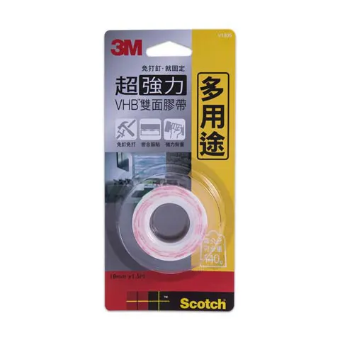 3M Scotch 超強力雙面膠18mm V1805-多用途用